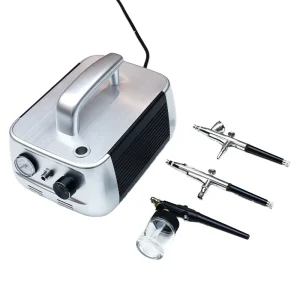 Dual Spray Pen High Pressure Airbrush Kit Professional Multipurpose Cake Decor Makeup Nail Tattoo Tanning Double Airbrush Set