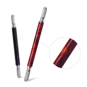 Dual-head Manual Eyebrow Microblading Pen With Marble Patterns Permanent Makeup Eyebrow Tattoo Pen Eyebrow Lip Tattoo Tools