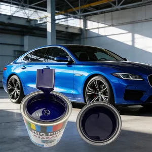 Durable 2K Greenish Blue Polyurethane Auto Paint Chemical Resistant 1L Sample Available