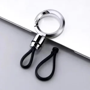 Durable Metal Split Ring Keychain Stylish Wear Resistant Car Key Accessory For Automotive Remote Keys Daily Carrying