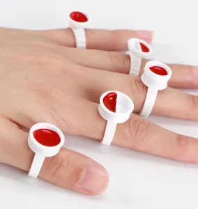 Durable PVC Professional Permanent Makeup Pigment Ring Pigment Cup for Tattoo Ink