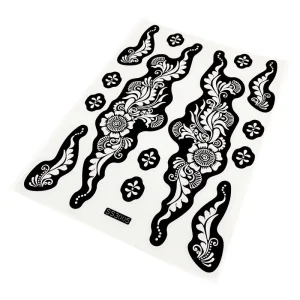 Durable Paper Henna Tattoo Stencil Unique Body Art with Convenient Temporary Application