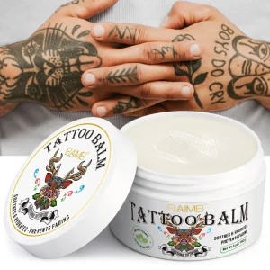 ELAIMEI Tattoo Care Balm 100% Natural Organic Soothing Moisturizing Protecting Tattoo Cream for Tattoo Aftercare