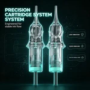 EN17 304 Stainless Steel EO Sterilized Disposable PMU Needle Cartridges Transparent Universal Fit for Permanent Makeup