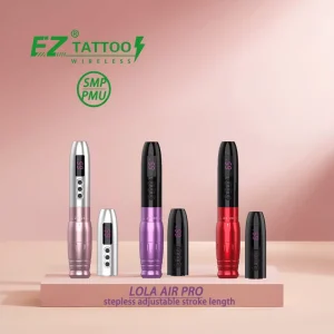 EZ Lola Air Pro 1Extra Battery Electric Gun Stepless Adjustable Stroke Hair Scalp Wireless Tattoo PMU SMP Machine