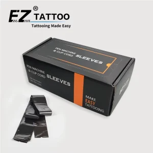 EZ Professional 100pcs Box Disposable Protective Plastic Cover Tattoo Clip Cord Sleeves Bags Covers for Tattoo Pen