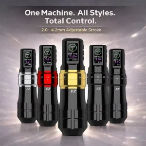 EZ Professional Wireless Tattoo Pen P3 Pro with Swash Drive System 1600mAh Power Pack for Lining Shading SMP