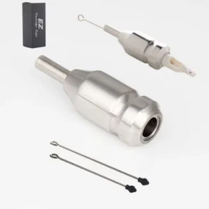 EZ Stainless Steel Cartridge Grips Textured Hand Polished Surface Tattoo Cartridge Grip for Rotary Tattoo Gun