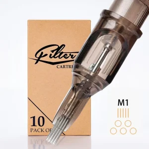EZ Tattoo Filter M1 Megnum #10 0.30mm Pack of 10 Needles 316 Steel Long Taper Disposable Tattoo Cartridges Needles
