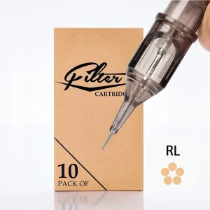 EZ Tattoo Filter Needles 10pcs box RL 316L Round Liner Long Taper Sterile Membrane CE Certified Tattoo Cartridges