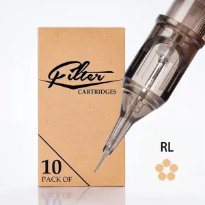 EZ Tattoo Filter RL#12 0.35mm #14 0.40mm Long Taper 316L Pack of 10 Needles Tattoo Cartridges Needle