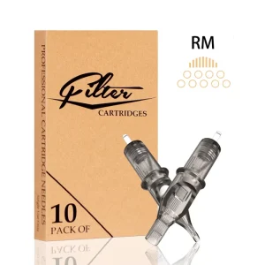 EZ Tattoo Filter RM M1C #10 0.30mm Pack of 10 Needles 316 Steel Long Taper Disposable Tattoo Cartridge