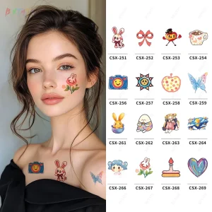 Easy Apply Waterless Temporary Tattoo Sticker 3 7 Days Long Lasting Skin Safe Non Toxic Fashionable Body Art Design