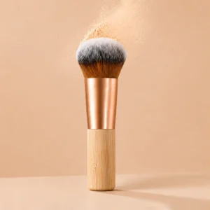 Eco Friendly Bamboo Handle Face Makeup Brush Large Soft Bristle Powder Blush Concealer Shaving Brush Factory OEM