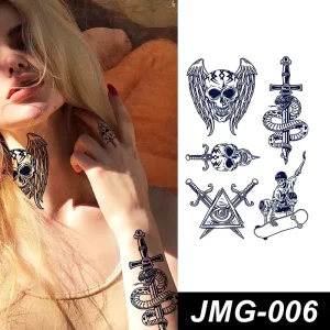 Eco Friendly Custom 2 Week Long Lasting Cute Body Art Temporary Tattoos Sexy Waterproof Sweatproof Tattoo Sticker