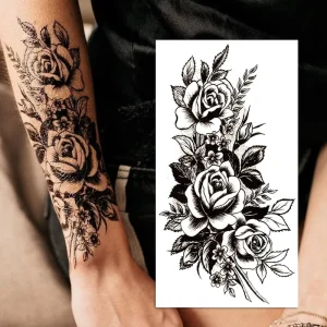 Eco Friendly Long Lasting Ink Print Sexy Water Based Arm Fake Tattoo Sticker Body Sticker Tattoo Temporary Waterproof for Girls