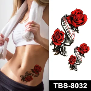 Eco-Friendly Long-Lasting Waterproof Sexy Temporary Body Flower Arm Tattoo Sticker