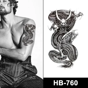 Eco Friendly Men Wome Body Art Half Arm Leg Tribal Fake Waterproof Temporary Sleeve Tattoo