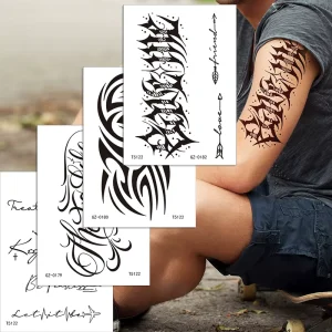 Eco-friendly Fashionable Sexy Long-Lasting Cosmetic Grade Tattoo Sticker Paper Temporary Body Juice Tattoo Easy Toxic-Free