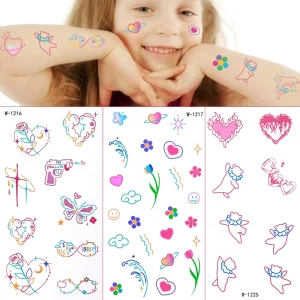 Eco-friendly Kids Temporary Tattoos Custom Waterproof Temporary Body Tatoo Stickers for Kids