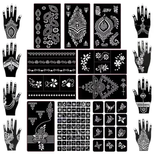 False Edge Long Lasting Temporary Easy to Remove Eco-friendly Non-Toxic EN71 Certified Henna Tattoos Stickers for Kids