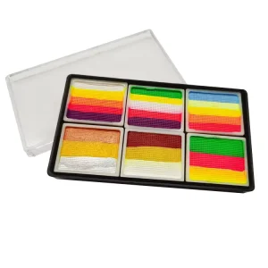 Eco friendly Non Toxic Christmas Party Water Based Body Art Rainbow 5 Colors Face Painting Kit for Kids