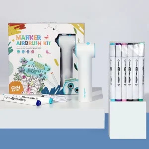 Electric Airbrush Set Rechargeable Lithium Battery USB-C Charging for Kids & Students Art & Painting