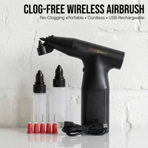 Electric Automatic Airbrush Compressor Kit Portable Clog free Wireless Handheld Air Pump Barber Hair Sprayer Hair