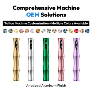 Electric Dual Mode Wireless RCA Tattoo Pen Kit 530mAh Battery 2.1mm Stroke Aluminum PMU Machine Lightweight 5PCS Free Cartridge