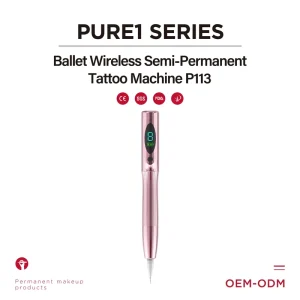 Electric P113 Permanent Makeup Tattoo Machine Pen Wireless Dual-Charging Case Aviation Aluminum Alloy