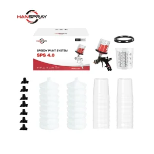 Electric PP 400ml HVLP Spray Gun Cup with 1.3mm Nozzle for Car Paint Gravity Airbrush