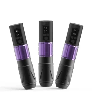 Electric Permanent Battery Tattoo Machine with Rechargeable Battery and Cartridge Needles