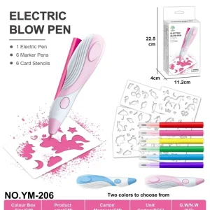 Electric Spray Painting Pen Toy for Kids Plastic Multi Color Markers Washable Paintbrush Children’s Drawing Tools Ages 4 6