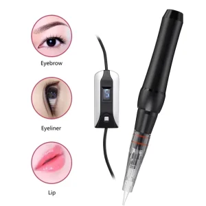 Electric Tattoo Machine Kit Stainless Steel Permanent Makeup Device for Eyebrow Lip Eyeliner Microblading High Speed Tattoo Set