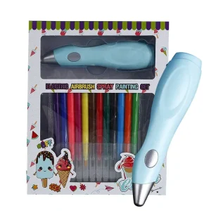 Electric Water-Based Paint Sprayer Pen Cordless Rechargeable Airbrush Kids Graffiti Art Markers Set Packaged