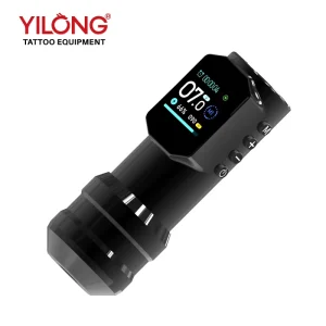 Electric Wireless Rotary Tattoo Pen Machine Big Colorful Screen Permanent Feature Hollow Cup Motor Rechargeable Battery