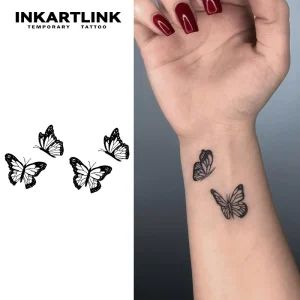Elegant Butterfly Tatuajes Long Lasting Tattoo 15 Days Waterproof Natural Fruit Juice Body Art for Wrist Bulk Supply