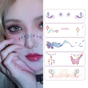 Elegant Freckle Heart Temporary Tattoo Sticker Waterproof Body Art Makeup Accessory White Paper Decorative Props for Girls