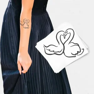 Elegant Line Art Temporary Tattoo Sticker for Luxury Wedding and Anniversary Celebration Decorations