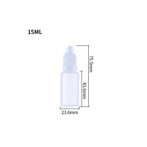 Empty 15ml Squeezable LDPE Bottle with Childproof Cap Cats Dog Puppy Plastic Squeeze Eye Dropper Liquid Applicator Bottles