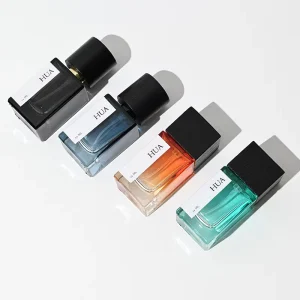 Empty 30ml 50ml 100ml Square Shaped Glass Perfume Bottle With Crimp Spray Top