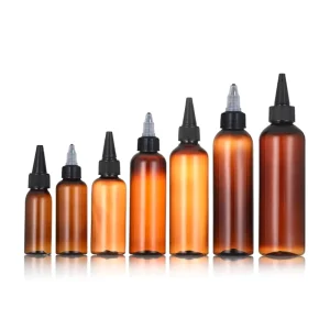Empty 30ml 60ml 100ml 200ml 250ml Amber Clear Soft Hair Serum Oil Squeeze Plastic Bottle with Twist Lid