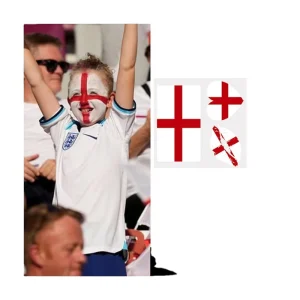 England Customize Holiday Party Parade Temporary Body Art Football Match Fans Cheer Tattoo Stickers High Quality