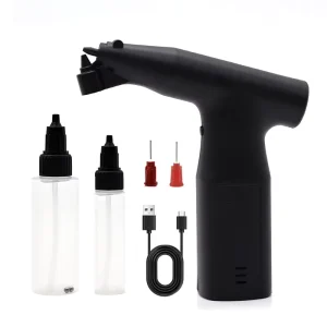 Ergonomic Hand Held Hair Treatment Spraying Instrument Adjustable Air Output Salon Barber Equipment Cordless Airbrush Aerographe