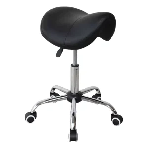 Ergonomic Height Adjustable Hydraulic Rolling Chair With Silent Wheels for Beauty Tattoo Dental Saddle Stool