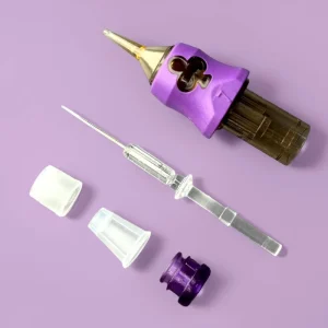 Ergonomic Premium Disposable Sterilized 304 Stainless Steel Permanent Tattoo Needle Membrane Sealed Eyebrow Cartridge #08 #10