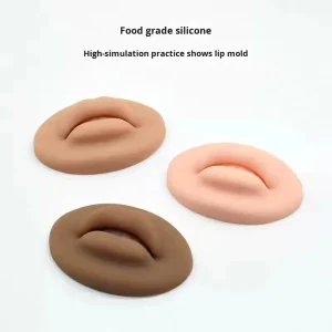 European 5D Lip Module 3D Fake Leather Soft Silicone Rubber Semi Permanent Tattoo Practice Mold Durable Easy to Use