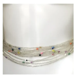 European and American Women Feel Fitness Accessories Body Chain Glass Rice Beads Waist Beads