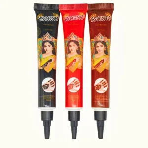 Export Quality Skin Friendly Black Gold Henna Cone for Wedding Festival and Party Mehndi Art Available at