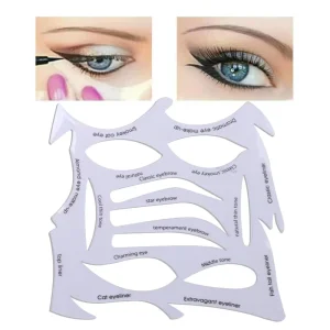 Eye Brow Permanent Makeup Stencil With Ruler Eyeliner Eyeshadow Stencils